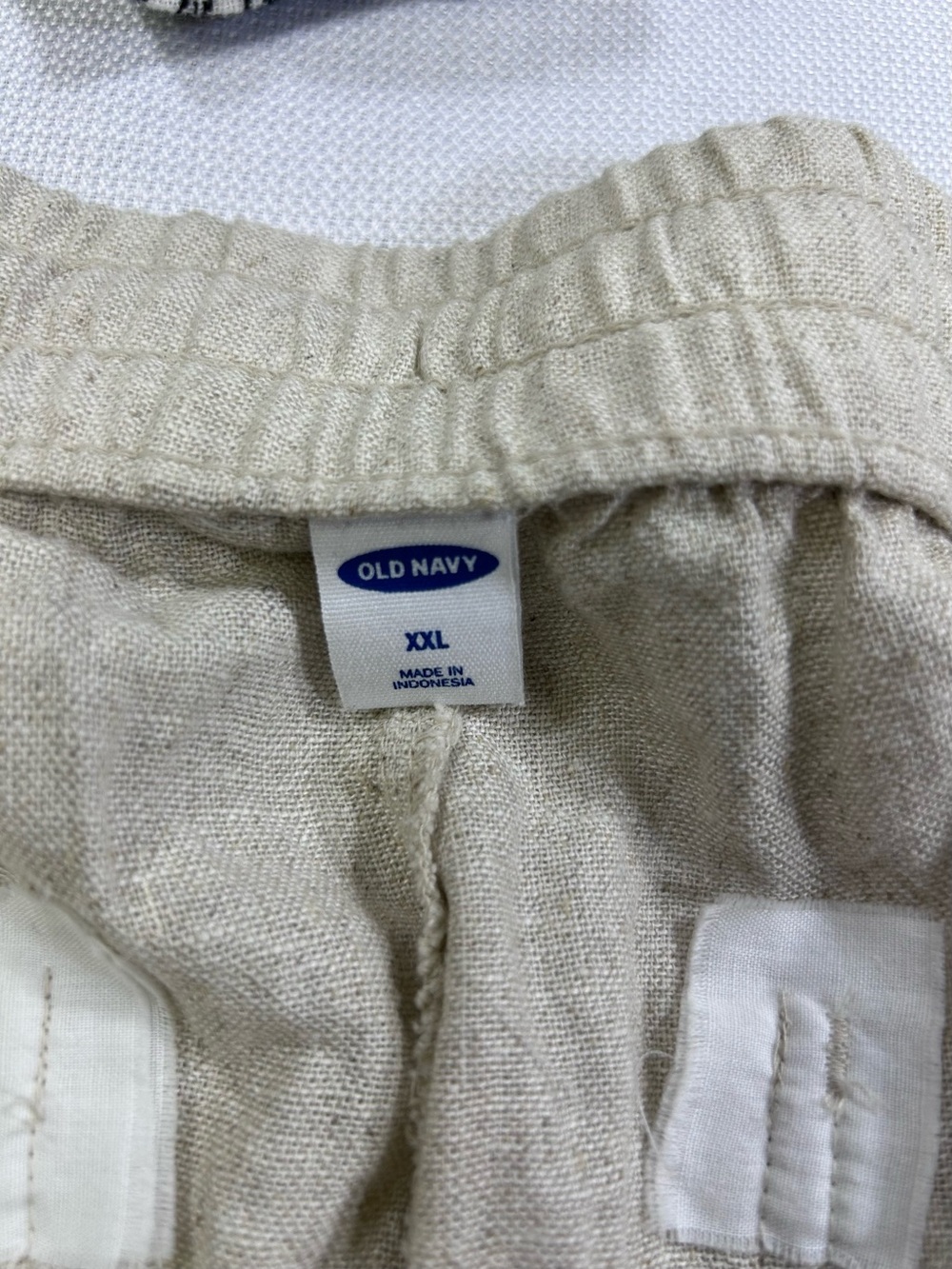 2 Pc Linen Blend Shorts Bundle XXL 20 Old Navy + Time and Tru Coastal Summer - Picture 2 of 7